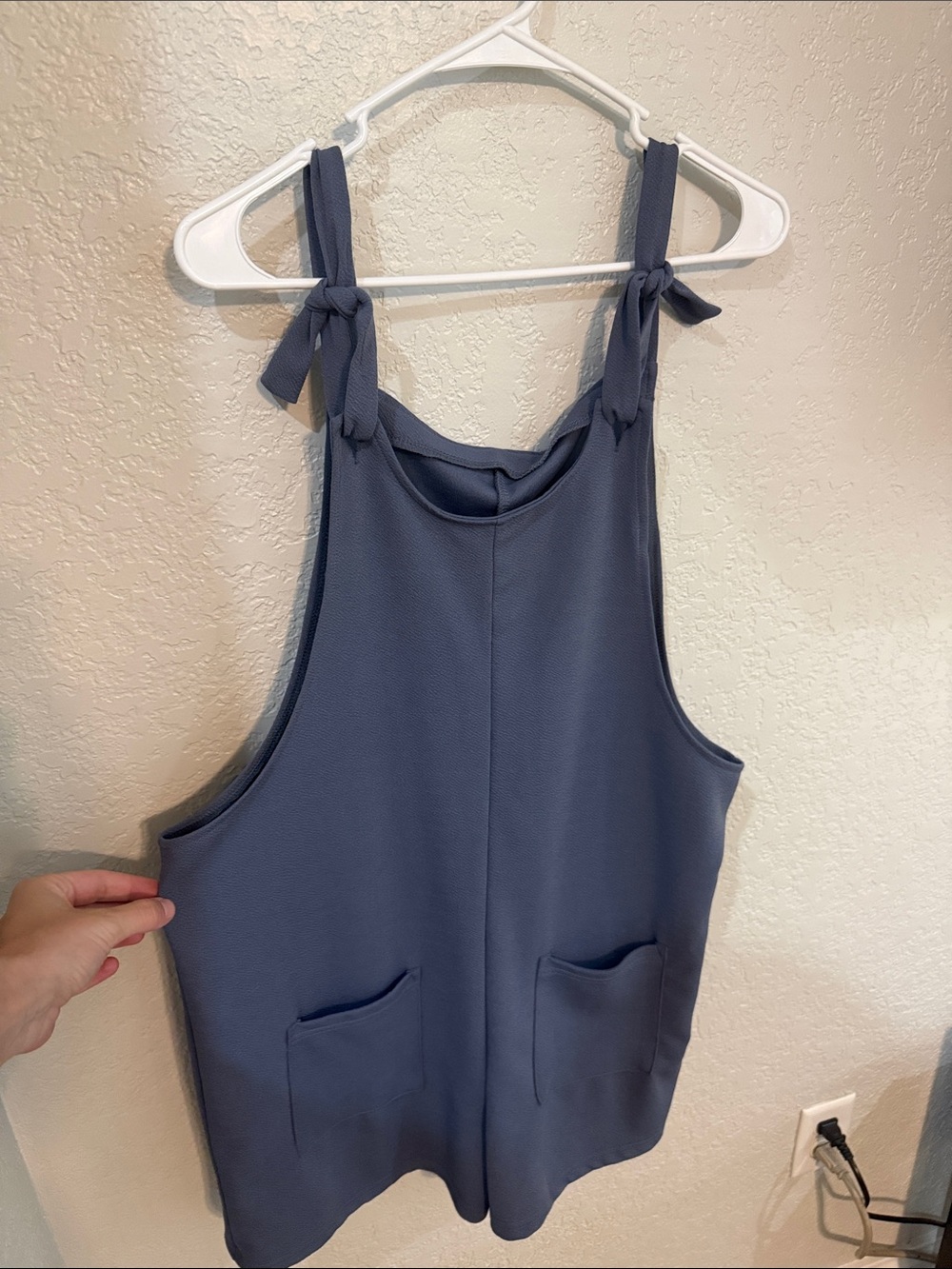 SHEIN Slate Blue Tie-Shoulder Tank